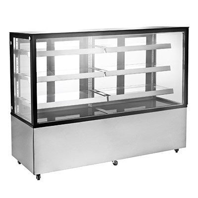 Omcan RS-CN-0571-S (44505) 71.8" Square Glass Floor Model Refrigerated Display Case