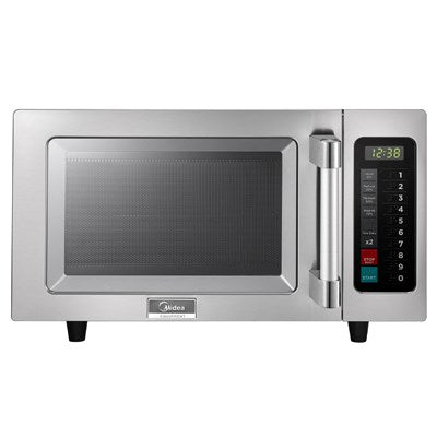 Midea 1025F1A 1000 Watt Commercial Microwave Oven with Touch Control Pad - 0.9 Cu. Ft. Capacity