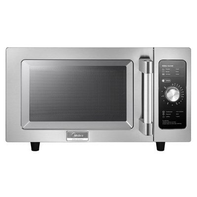 Midea 1025F0A 1000 Watt Commercial Microwave Oven with Dial Timer - 0.9 Cu. Ft. Capacity
