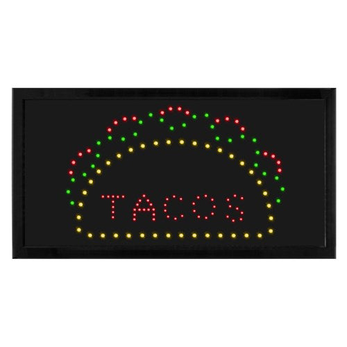 Alpine ALP497-11 19"W x 10"H LED Wall Mount "Taco" Sign with Hanging Chain