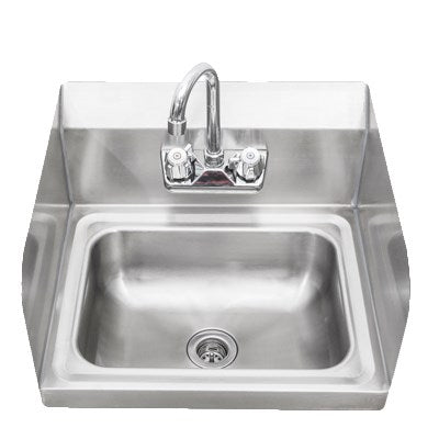 Sapphire SMHS-02-D 12" Wall Mounted Hand Sink with Left & Right Splash Guard - 4 1/2" Bowl Depth