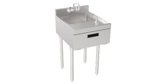 Krowne 18-18ST Silver Series 18" Stainless Steel Free-Standing Underbar Sink