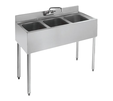 Krowne 18-33 3 Compartment Underbar Sink