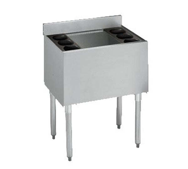 Krowne 18-36-7 Silver Series 36" Stainless Steel Underbar Ice Bin Built-In 7-Circuit Cold Plate