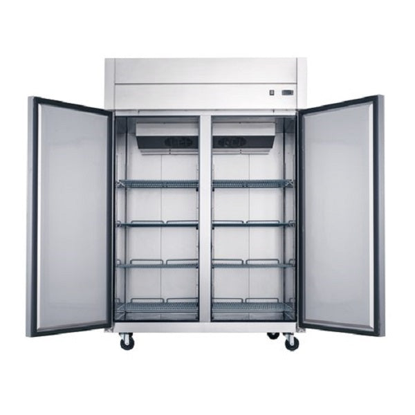 Dukers D55AR 55 1/8"W 2 Door Stainless Steel Top Mount Reach In Refrigerator - 40.74 Cu. Ft FREE SHIPPING!