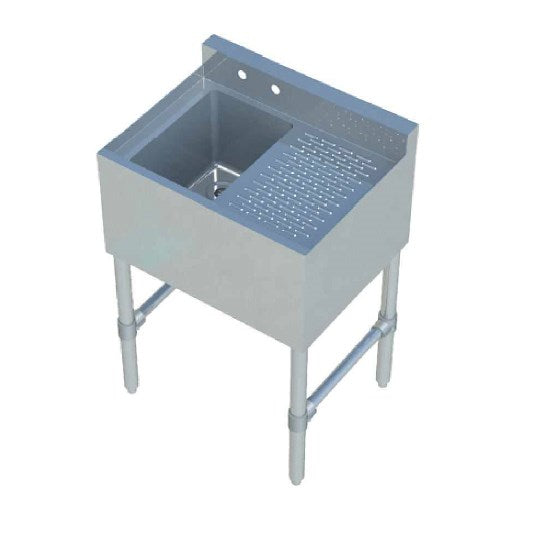 Sapphire SMBS-1D 36" One Compartment Underbar Sink with 13" Left & Right Drainboard