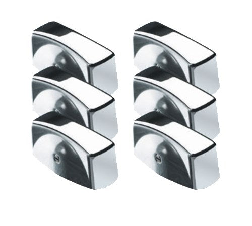 Krowne 25-200 6Pc. Chrome Oven Knobs
