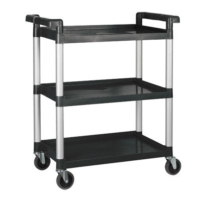 Winco UC-2415K 32"W 3-Tier Black Bus Cart