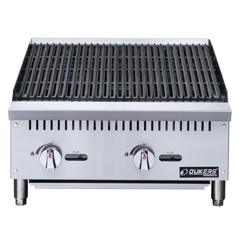 Dukers DCRB24 24"W Natural Gas Countertop Heavy Duty Charbroiler - 70,000 BTU - FREE SHIPPING!