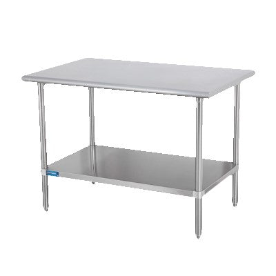 Sapphire SMT-3048S 48"W x 30"D Stainless Steel Work Table with Shelf and Legs