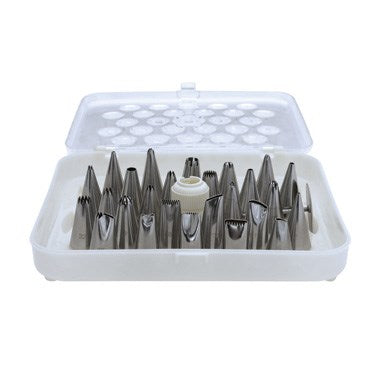 Winco CDT-26 26 Piece Rust Resistant Cream Nozzle Set