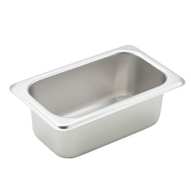 Winco SPN2 2 1/2" Deep 1/9 Size Stainless Steel Steam Table Pan