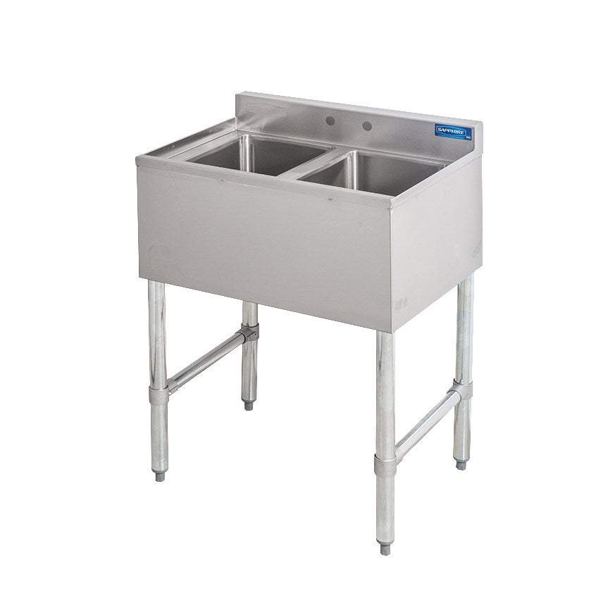 Sapphire SMBS-2 26" Two Compartment Underbar Sink