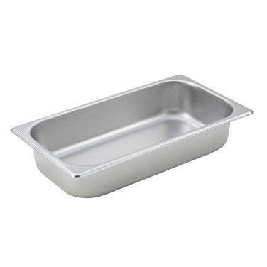 Winco SPT2 2 1/2" Deep Stainless Steel 1/3  Steam Table Pan