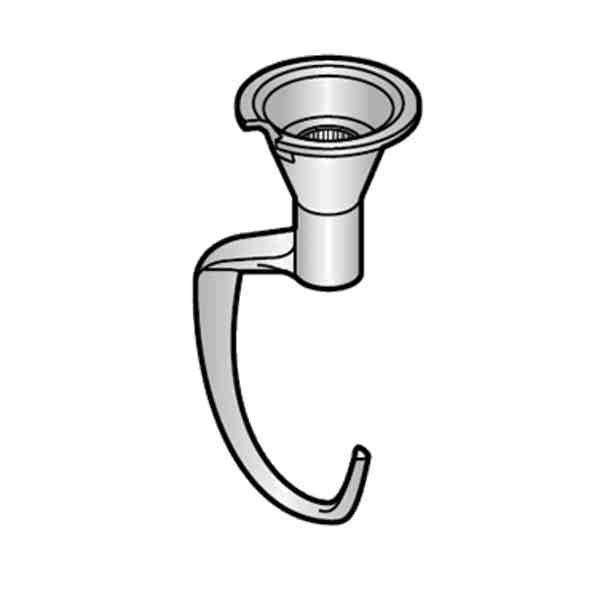 Alfa International 40DA Adaptable Dough Hook for 60+ Quart Hobart Mixers