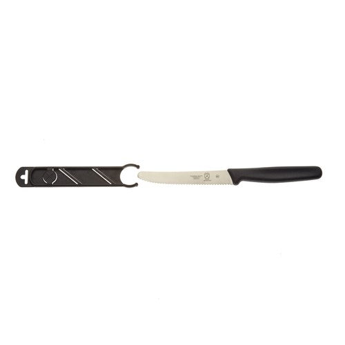 Mercer Cutlery M33932B 4 1/3" Rounded Tip Wavy Edge Bar Knife