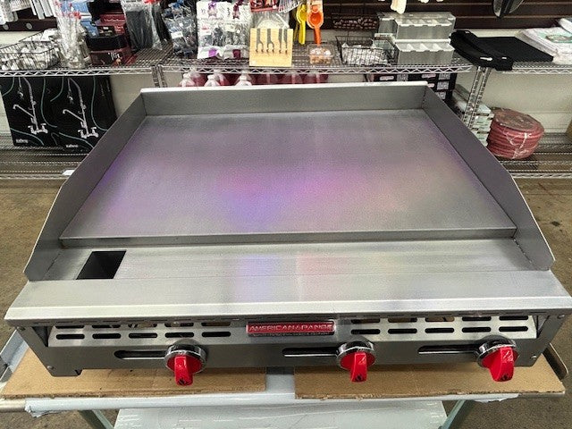 American Range ARTG-36-24 36" Wide Countertop Thermostatic Natural Gas Griddle 1" Thick Plate - (USED)
