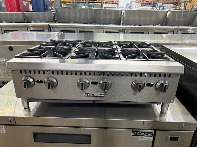 Black Diamond BDCTH-36 36” Natural Gas 6 Burner Hotplate (USED)
