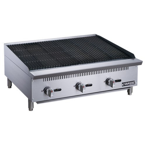 Dukers DCRB36 36"W Natural Gas Countertop Heavy Duty Charbroiler - 105,000 BTU - FREE SHIPPING!