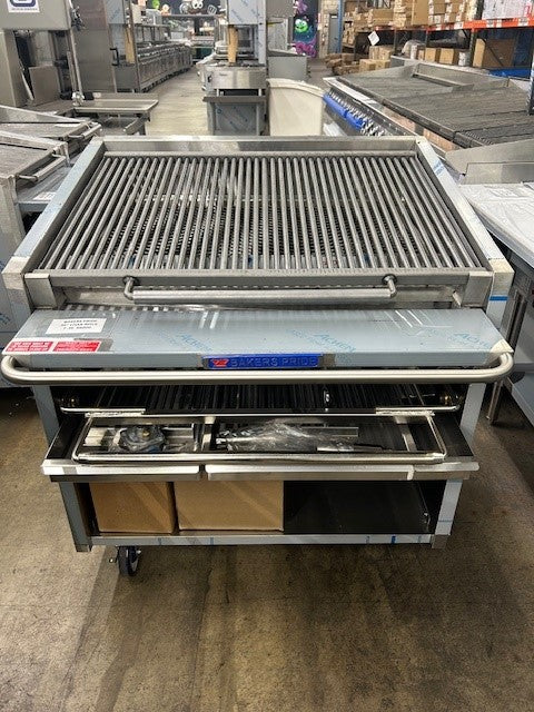 Bakers Pride F-36R-WR Gas Floor Model Radiant Charbroiler High Performance 36" W Warming Rack - 90,000 BTU