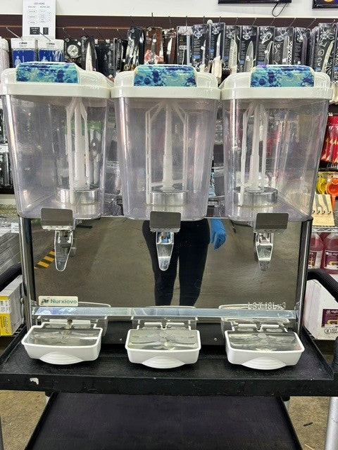 Nurxiovo LSJ18LX3 Three 5 Gallon Bowl Cold Beverage Dispenser (USED UNIT)