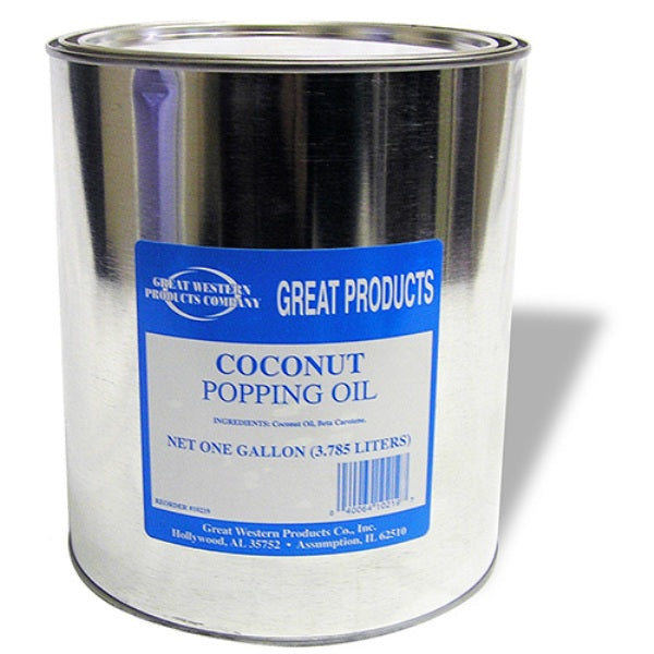 Winco 40011 Benchmark One Gallon Can of Coconut Popping Oil