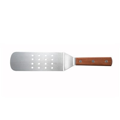 Winco TN409 Stainless Steel Turner with Perforated Blade