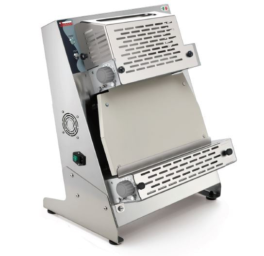 Sirman 40074258 P-ROLL 420/2 RP PLUS Stainless Steel Dual Pass, Table-Top Design Dough Roller