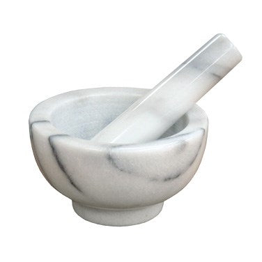 Winco MPS-42W Marble Mortar and Pestle Set