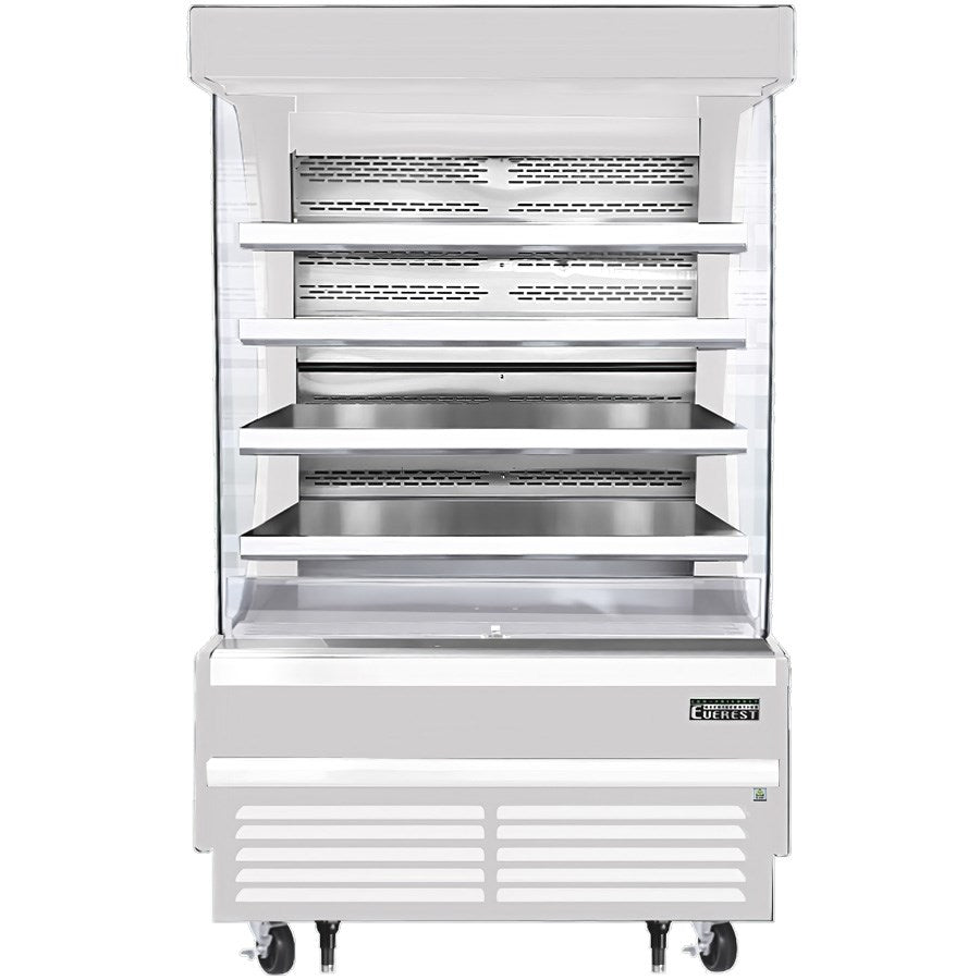 Everest EOMV-48-W-35-T 48"W x 34"D White Tall Vertical Open Display Refrigerated Merchandiser 24 Cu Ft. -  FREE SHIPPING WITH LIFTGATE