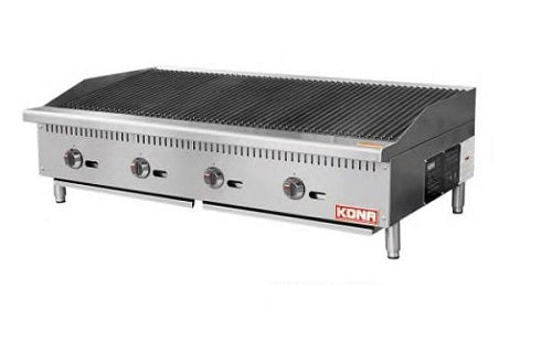 Kona NJRB-48 48"W Natural Gas Countertop Radiant Charbroiler - 140,000 BTU