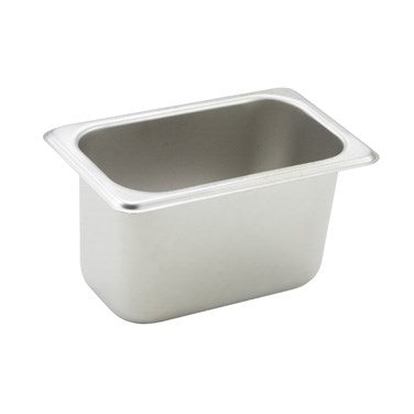 Winco SPN4 4" Deep 1/9 Size Stainless Steel Steam Table Pan
