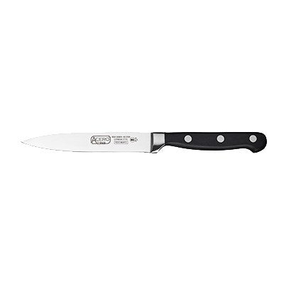Winco KFP-50 5" Acero Chef Knife with Granton Edge and ErGo POM Handle