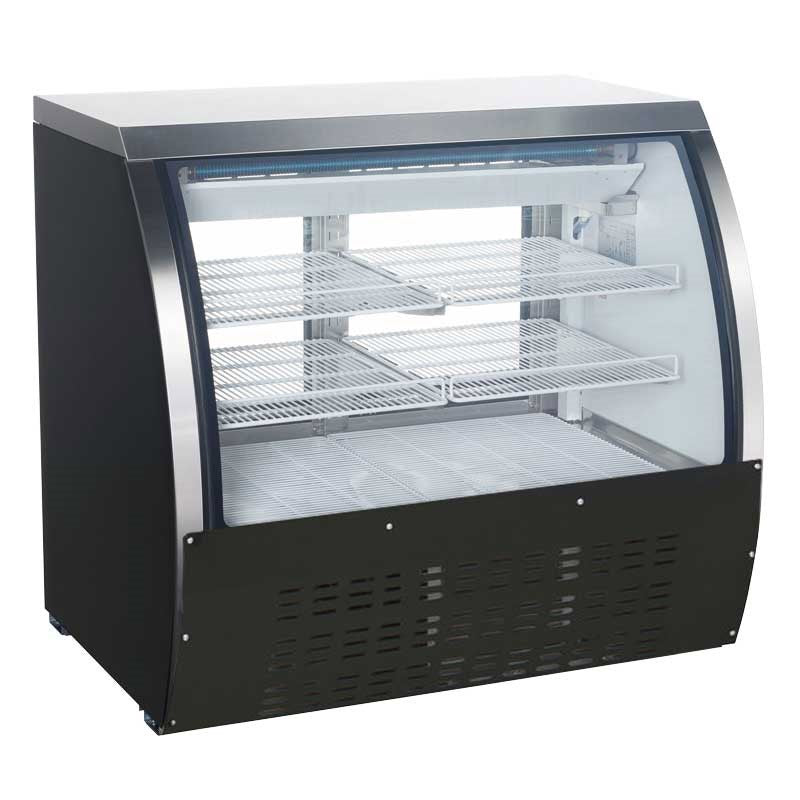 Omcan RS-CN-0120-B (50077) 47" Black Floor Model Refrigerated Display Case