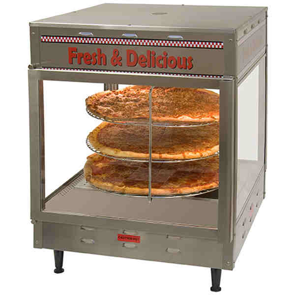 Winco 51018 Benchmark Countertop Pizza/Pretzel Warmer Display - 18” - 120V