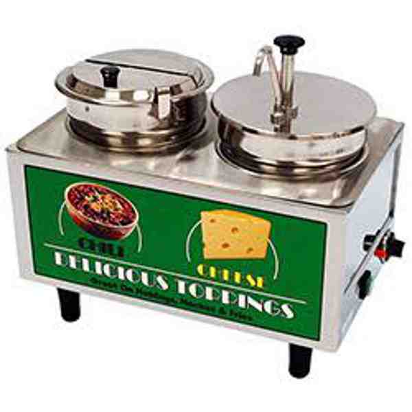 Winco  51073A Benchmark Chili/Cheese Warmer 1 Pump, 1 Ladle/Lid, 120V