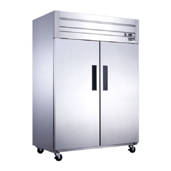 Dukers D55AF 55 1/8"W 2 Door Stainless Steel Top Mount Reach In Freezer - 41.73 Cu. Ft FREE SHIPPING!