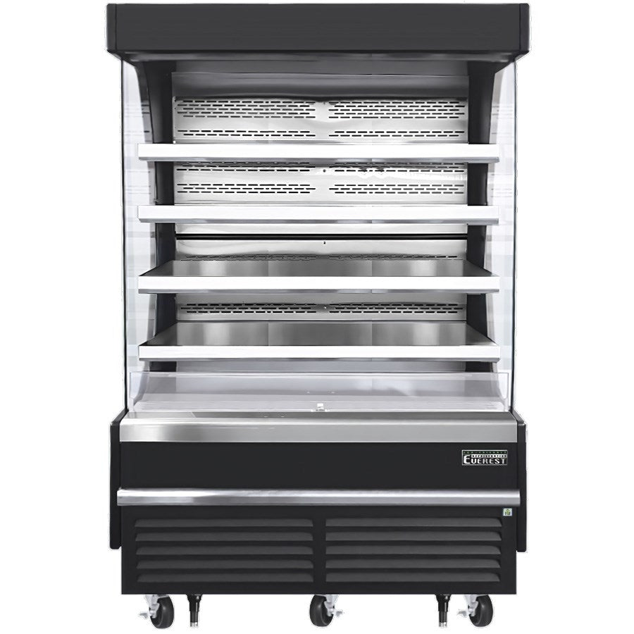 Everest EOMV-60-B-35-T 60"W x 28"D Black Tall Vertical Open Display Refrigerated Merchandiser 30.2 Cu Ft. - FREE SHIPPING WITH LIFTGATE