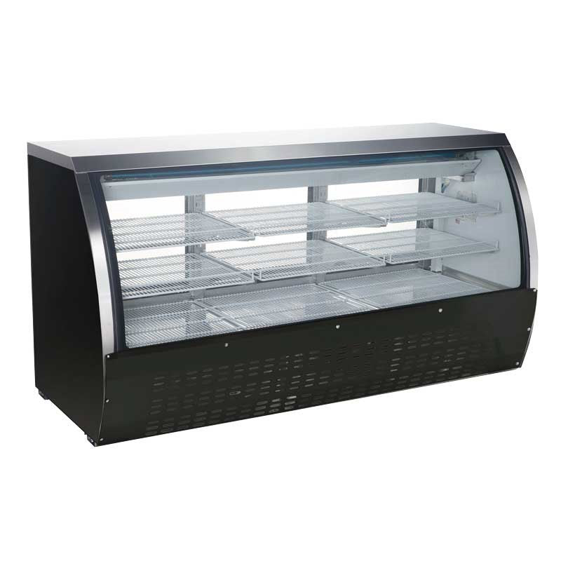Omcan RS-CN-0200-B (50078) 82" Black Floor Model Refrigerated Display Case