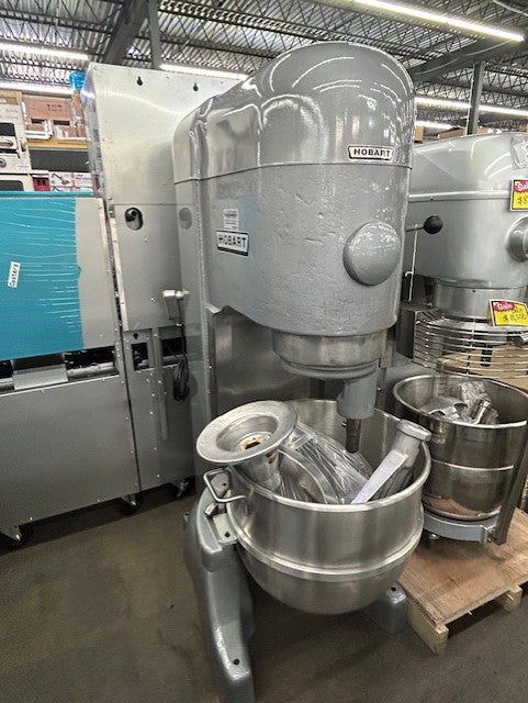Hobart M-802 80 Quart Mixer Including Hook, Flat Beater, Whip and Bowl 3 phase (USED)