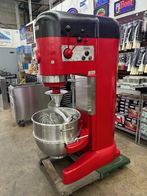 Hobart M-802 80 Quart Mixer Including Hook, Flat Beater, Whip and Bowl 208V 3 phase NEW PARTS (USED)