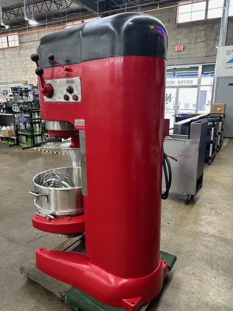 Hobart M-802 80 Quart Mixer Including Hook, Flat Beater, Whip and Bowl 208V 3 phase NEW PARTS (USED)
