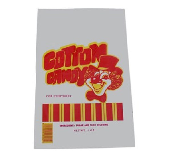 Winco 83001CS Benchmark 1000 Count Cotton Candy Serving Bags