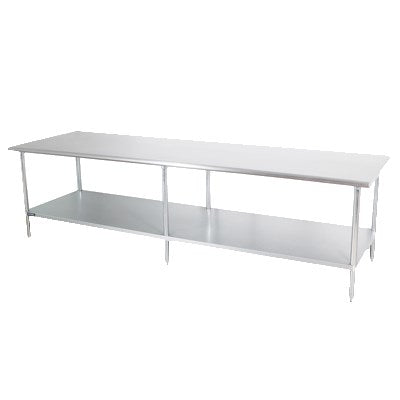 Sapphire SMT-3084G  84"Wx30"D Stainless Steel Work Table with Galvanized Shelf and Legs