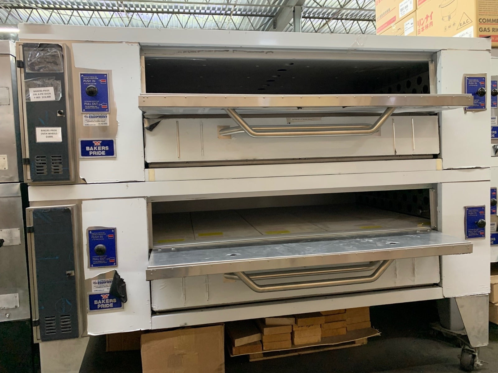 Bakers Pride Y-802 Gas Double Deck Pizza Oven - SUPERDeck Series 84” - OUT OF CRATE UNIT