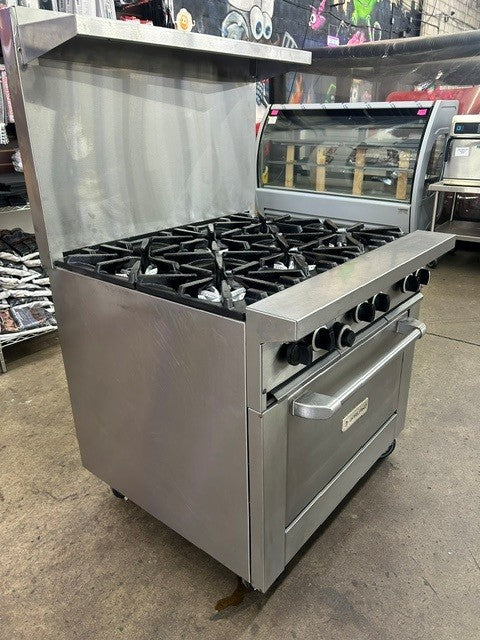 Garland G36-6R Open Top Burner Gas Restaurant Range - G Series 36” - 236,000 BTU (USED UNIT)