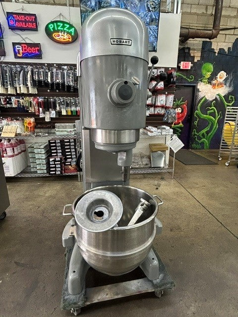 Hobart M-802 80 Quart Mixer Including Hook, Flat Beater, Whip and Bowl 220V 3 phase NEW PARTS (USED UNIT)