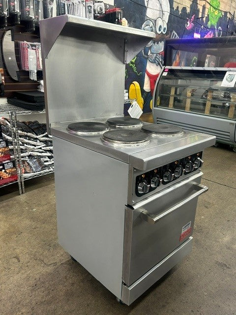 Kona NJER-4-24 24" Electric Stove With Oven 208V Single Phase (USED UNIT)