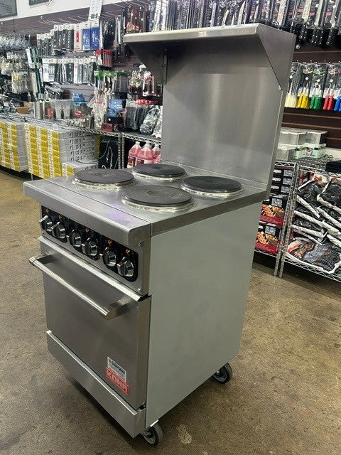 Kona NJER-4-24 24" Electric Stove With Oven 208V Single Phase (USED UNIT)