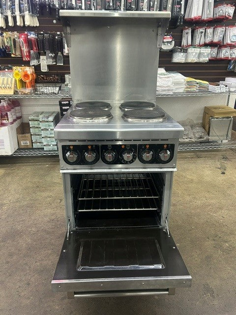 Kona NJER-4-24 24" Electric Stove With Oven 208V Single Phase (USED UNIT)